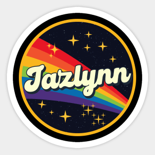 Jazlynn // Rainbow In Space Vintage Style Sticker